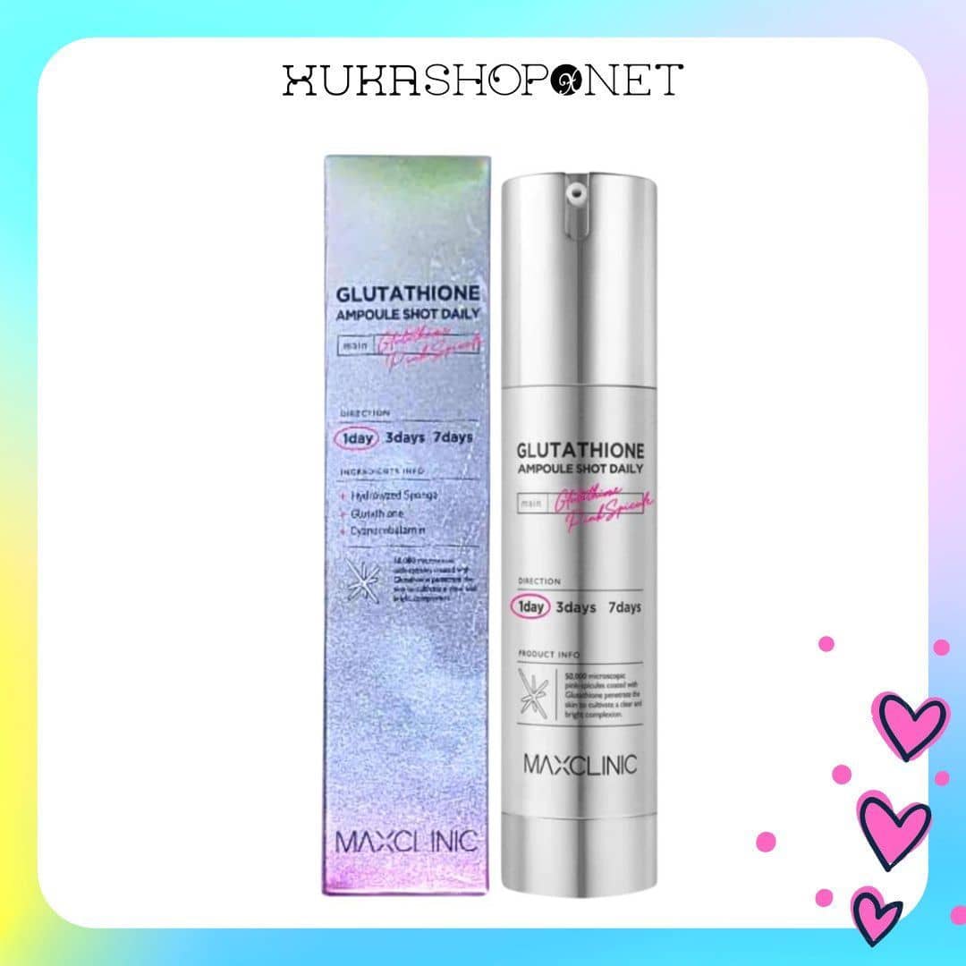 maxclinic glutathione ampoule shot 50ml Tinh Chất Vi Kim Maxclinic Glutathione Ampoule Shot Dưỡng Trắng, Cải Thiện  Nếp Nhăn , Mờ Thâm Nám Sạm 50ml